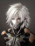  1boy absurdres cyborg dio_uryyy grey_eyes highres messy_hair metal_gear_(series) metal_gear_solid_4 raiden short_hair silver_hair solo 