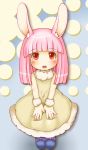  blush bunny_ears child dress kumatanchi long_hair pink_hair rabbit_ears rabi-tan red_eyes setouchi_kurage 