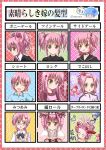  braid chart drill_hair flower glasses guardian_chara hair_flower hair_ornament hinamori_amu hyuuga_takashi long_hair mame_(pinkhair) miki_(shugo_chara!) pink_hair ponytail ran_(shugo_chara!) ran_(shugo_chara) short_hair shugo_chara! side_ponytail suu_(shugo_chara!) suu_(shugo_chara) sweater_vest twin_braids twintails wink 