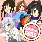  ayasato_mayoi bad_id blush cover crossover guitar gyakuten_kenji gyakuten_saiban ichijou_mikumo instrument k-on! karuma_mei les_paul lowres multiple_girls naruhodou_minuki parody 