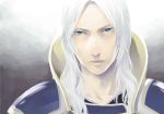  arita_youko armor blue_eyes dissidia_final_fantasy final_fantasy final_fantasy_i long_hair male solo warrior_of_light white_hair 