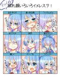  bad_id blue_eyes blue_hair blush cirno expressions open_mouth parimu ribbon smile tears touhou translation_request 