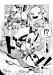  bicycle bicycle_rollers bicycle_trainer furry highres horns koucha_inu monochrome open_mouth original translation_request 