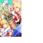  3girls ahoge blonde_hair blue_eyes fate/apocrypha fate/grand_order fate/stay_night fate_(series) green_eyes hair_ornament hair_over_one_eye japanese_clothes kimono looking_at_viewer multiple_girls pink_hair ruler_(fate/apocrypha) saber shielder_(fate/grand_order) short_hair smile violet_eyes yukata 