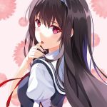  1girl brown_hair highres kasumigaoka_utaha long_hair open_mouth red_eyes saenai_heroine_no_sodatekata school_uniform solo 