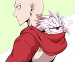  0nodera 2boys alien back-to-back bald black_eyes carrying chibi cyclops hoodie long_hair looking_at_another looking_back lord_boros male_focus multiple_boys one-eyed onepunch_man red_eyes saitama_(onepunch_man) spiky_hair upper_body 