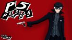  1boy black_hair gun highres kurusu_akira mask not_a_hazard persona persona_5 protagonist_(persona_5) wallpaper weapon 