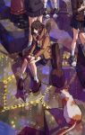  brown_hair cat cellphone converse cp_.ieng guitar_case highres hood_down hooded_jacket instrument_case knees_together_feet_apart loafers multiple_girls phone pigeon-toed pleated_skirt school_uniform shoes sitting skirt smartphone sneakers solo_focus 