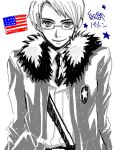  america_(hetalia) axis_powers_hetalia glasses higashiyama_kazuko military military_uniform personification short_hair uniform 