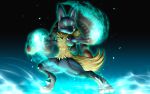  -n- aura energy lucario no_humans pokemon pokemon_(creature) solo 