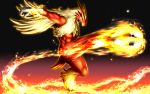  -n- blaziken fire kicking no_humans open_mouth pokemon pokemon_(creature) solo 