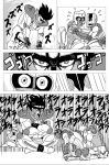  comic crazy_diamond highres jintarou_(jintarov) jojo_no_kimyou_na_bouken kuujou_joutarou monochrome scolding star_platinum the_hand_(stand) 