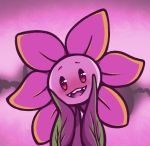  devicho flower flowey_(undertale) mirai_nikki parody purple_background solo tagme undertale violet_eyes yandere_trance 