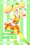  aikatsu! birthday blonde_hair blush green_eyes happy long_hair saegusa_kii twintails 