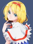  1girl alice_margatroid artist_request blonde_hair blue_eyes capelet hairband looking_at_viewer short_hair touhou 