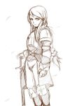  1girl agrias_oaks breasts final_fantasy final_fantasy_tactics long_hair solo sword weapon white_background 