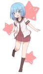  1girl aoi_tori blue_hair comic highres original school_uniform solo yuru_yuri 