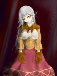  1girl alma_beoulve breasts final_fantasy final_fantasy_tactics gloves long_hair nanashi_(futaba) red_eyes silver_hair solo ultima_(fft) white_hair 