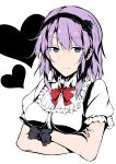  1girl absurdres breasts dagashi_kashi hairband highres lzl_j purple_hair shidare_hotaru solo 