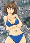  brown_hair city color destruction drawing giantess swimsuit 