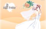  dlsite.com dress elbow_gloves flower gloves highres original sarah_(you_haruka) wallpaper wedding_dress you_haruka 
