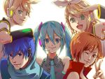  erosyoujiki kagamine_len kagamine_rin kaito meiko twintails vocaloid xpizzeriax 