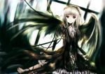  doll_joints dress frills gothic hairband long_hair purple_eyes rozen_maiden silver_hair suigintou tears white_hair wings 