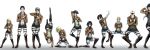  annie_leonhardt armin_arlert bertholt_fubar black_hair blonde_hair brown_hair christa_renz conny_springer eren_jaeger highres jacket jean_kirchstein long_hair marco_bodt marichi mikasa_ackerman posing reiner_braun sasha_browse scarf shingeki_no_kyojin short_hair 