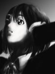  hairclip hirasawa_susumu hirasawa_yui k-on! kyuusai_no_gihou monochrome parody solo 