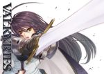  braid brown_hair mishima_yoshikatsu original sword valkyrie weapon yellow_eyes 