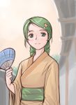  fan green_eyes green_hair hair_ornament hairclip japanese_clothes kanaria rozen_maiden rozenweapon 