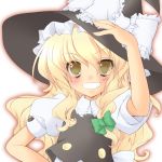  blush bust grin hat kirisame_marisa lucie smile touhou witch witch_hat 