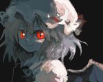  glowing glowing_eyes hat poncho_(pixiv) red_eyes remilia_scarlet touhou wings 