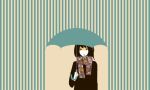 rain scarf short_hair super_normal umbrella 