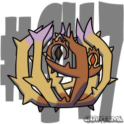  artist_name brambleghast commentary crantime full_body heterochromia no_humans pokedex_number pokemon pokemon_(creature) pokemon_focus slit_pupils solo thorns transparent_background 