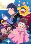  6+boys cinderella cinderella_(cosplay) crossdressinging fairy_godmother matsuno_choromatsu matsuno_ichimatsu matsuno_juushimatsu matsuno_karamatsu matsuno_osomatsu matsuno_todomatsu multiple_boys osomatsu-kun osomatsu-san parody sextuplets 