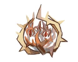  brambleghast commentary_request full_body highres no_humans pokemon pokemon_(creature) pokemon_focus simple_background solo tanaka56207767 thorns white_background 