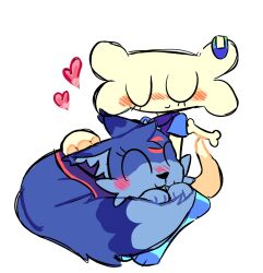  cuddling dandy&amp;#039;s_world eclipse_(dandy's_world) female/female female_focus oc original_character yumeship yumesona 