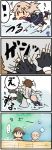  betchan blonde_hair colored comic commentary grabbing grabbing_from_behind hiei_(kantai_collection) kantai_collection long_hair remodel_(kantai_collection) short_hair translated tripping water yuudachi_(kantai_collection) 