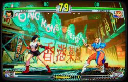  2girls blue_bodysuit bodysuit bracelet bun_cover china_dress chinese_clothes chun-li crop_top double_bun dress fighting_stance final_fantasy final_fantasy_vii final_fantasy_vii_remake hair_bun jewelry kdekercy multiple_girls pantyhose pelvic_curtain pixel_art skirt spiked_bracelet spikes street_fighter street_fighter_6 studded_bracelet suspender_skirt suspenders suspenders_gap tank_top tifa_lockhart unitard 