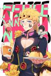  :&gt; :&lt; black_hair blonde_hair blue_eyes brown_eyes bruno_bucciarati chibi dessert earrings facial_mark flower food fruit giorno_giovanna glass guido_mista hairband highres italian_flag jewelry jojo_no_kimyou_na_bouken lavender_eyes lemon macaron marker nail_polish narancia_ghirga pannacotta_fugo plate rose smile strawberry wang_xinquan wristband yellow_eyes yellow_nails yellow_rose 