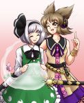  2girls konpaku_youmu konpaku_youmu_(ghost) mazume multiple_girls touhou toyosatomimi_no_miko 