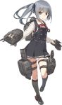  1girl facing_viewer hair_ribbon kantai_collection kasumi_(kantai_collection) konishi_(koconatu) looking_at_viewer official_art remodel_(kantai_collection) ribbon school_uniform side_ponytail solo turret 