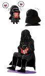  02_(417soft) 2boys blush book chibi darth_vader heart highres kylo_ren mask multiple_boys reading spoken_heart star_wars star_wars:_the_force_awakens 