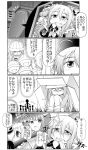  4koma ahoge box braid celebi_ryousangata coffin comic cosplay hoshi_shouko idolmaster idolmaster_cinderella_girls kindergarten_uniform koshimizu_sachiko lonely long_hair monochrome multiple_girls mushroom open_mouth shirasaka_koume short_hair single_braid smile tears translation_request vampire_costume younger 