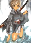  artist_request japanese_clothes solo standing sword water weapon 