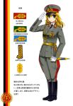  1girl communism east_german looking_at_viewer military military_uniform mizuki_(mizuki_ame) original solo translation_request uniform 