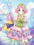  aikatsu! blush dress green_eyes headdress kitaouji_sakura pink_hair short_hair smile 