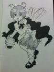  1girl full_body shoes short_hair solo touhou traditional wings wriggle_nightbug 
