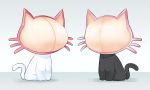  akihara_nakuru animal_ears breasts cat cat_ears cat_keyhole_bra cat_tail cleavage no_humans simple_background sketch tail 